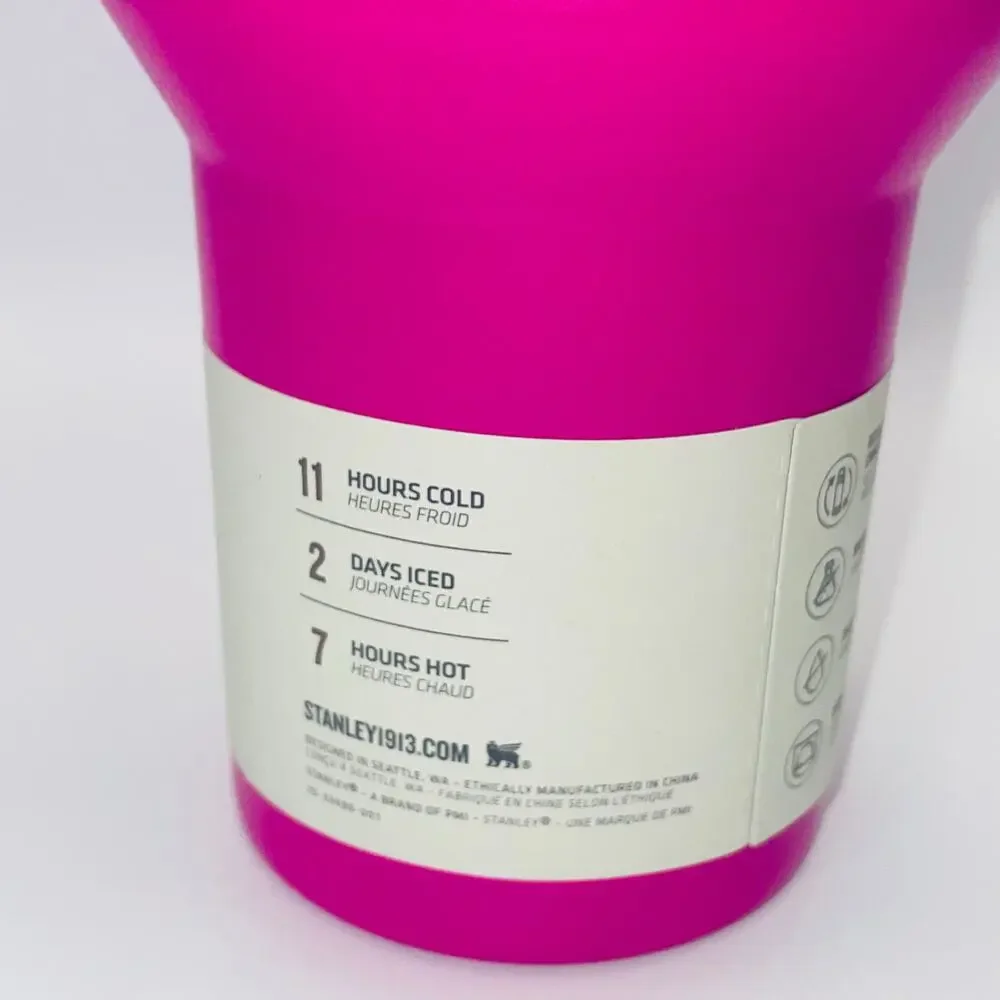 Stanley Quencher H2.0 FlowState 40oz Vivid Violet Heat Wave Tumbler BPA-free NEW